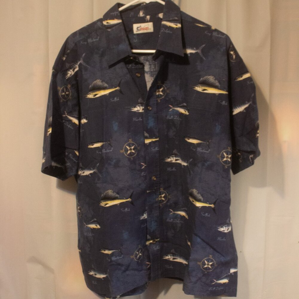 Vintage Worldwide Sportsman Fish Shirt Good Condition Size XL